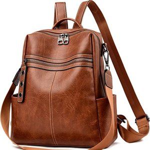 Backpack Purse for Women Fashion Genuine Leather